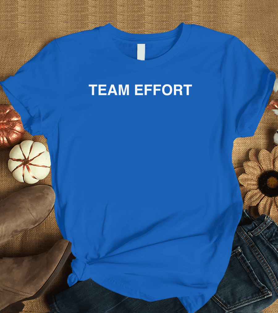 Brockhampton Team Effort Blue Text Collaboration T-Shirt