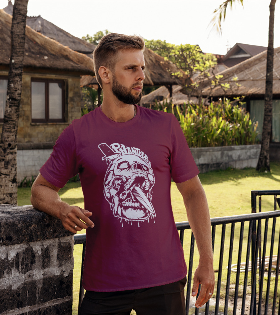 Phantogram Skull With Knife In Mouth T-Shirt