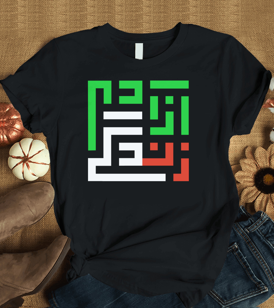 Women Life Freedom Mahsa Amini Arabic Kufic Calligraphy T-Shirt