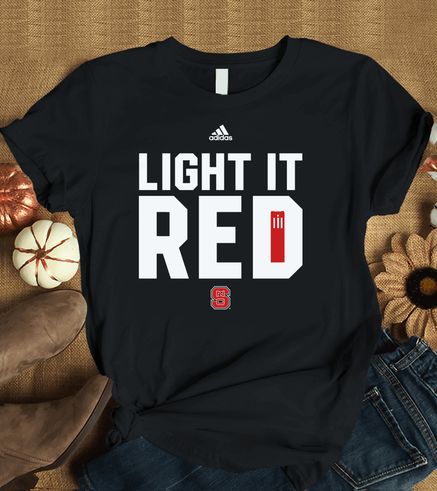 Light It Red NC State Wolfpack Dave Doeren Promo T-Shirt