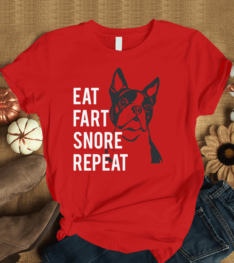 EAT FART SNORE REPEAT Bulldog T-Shirt