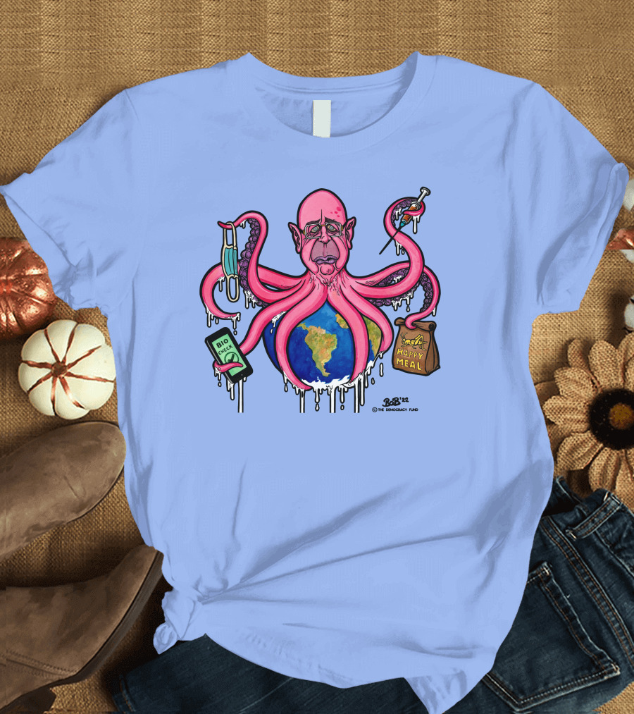 Schwabtopus Earth Bio Check Mask Happy Meal Dripping Syringe T-Shirt