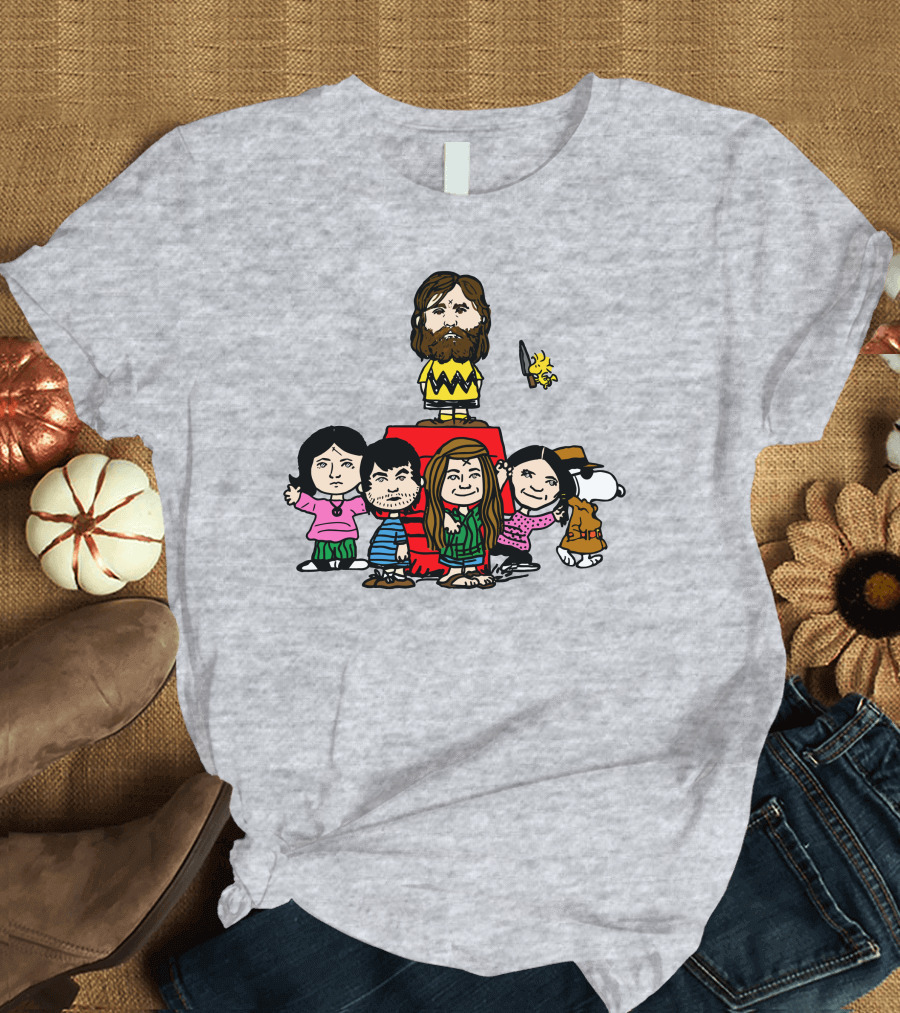 Shirtsthtgohard Charlie Manson And Spooky Cartoon Parody Peanuts T-Shirt