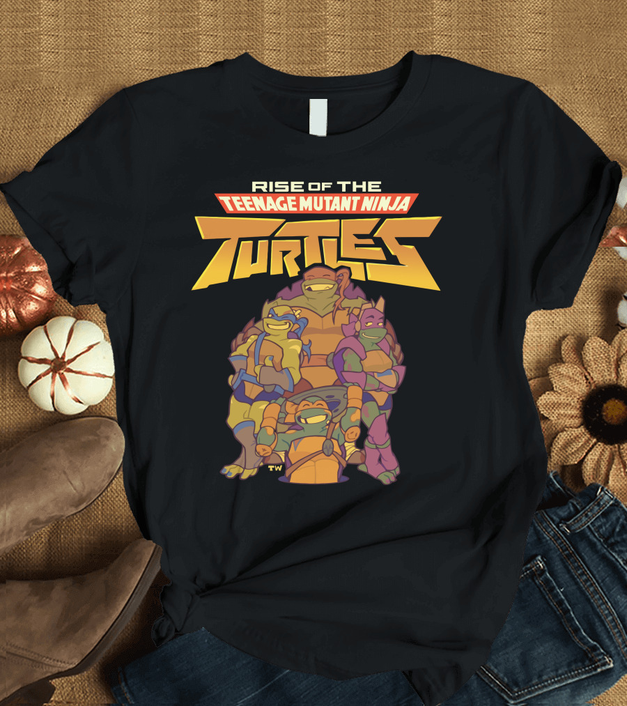 Rise Of The Teenage Mutant Ninja Turtles Characters Group T-Shirt