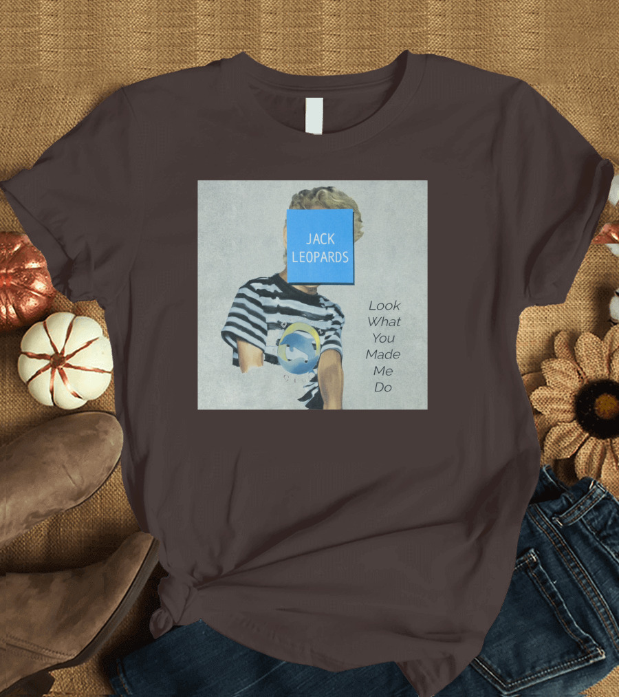Jack Leopards Look What You Made Me Do Striped Shirt Blue Square T-Shirt