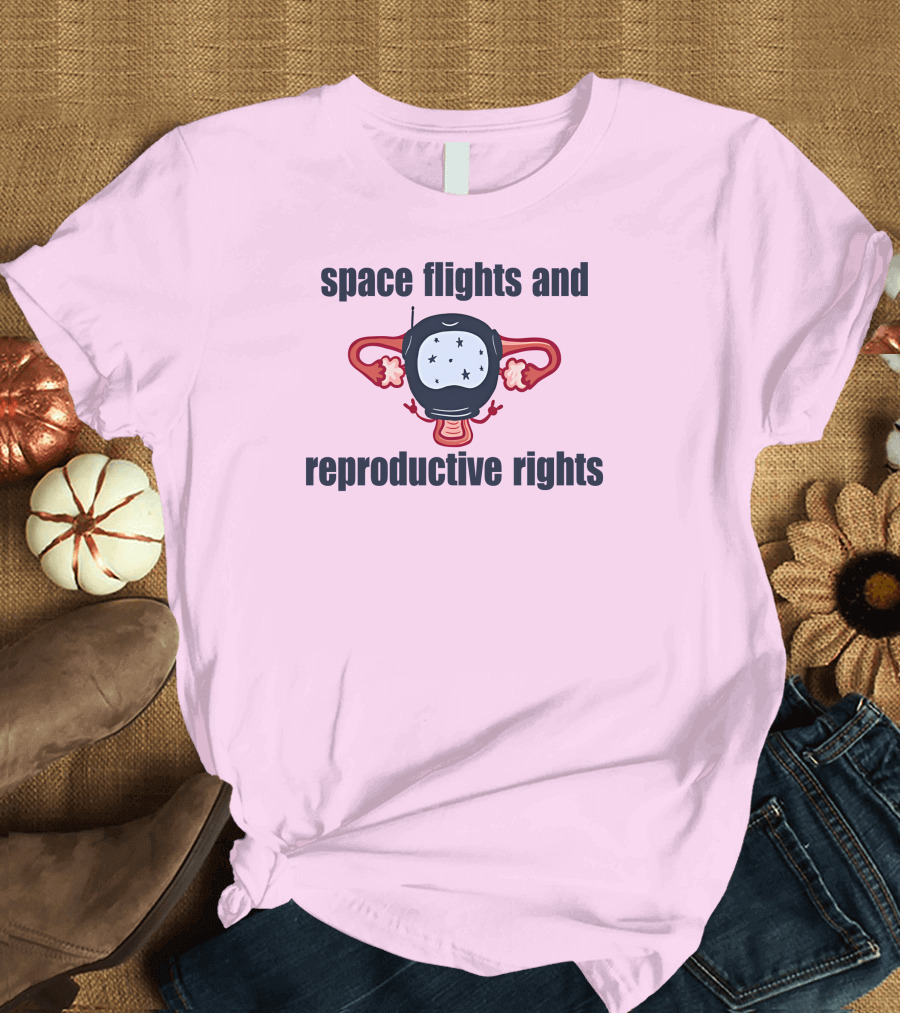 Space Flights and Reproductive Rights Emily Calandrelli Wearing Space Light T-Shirt