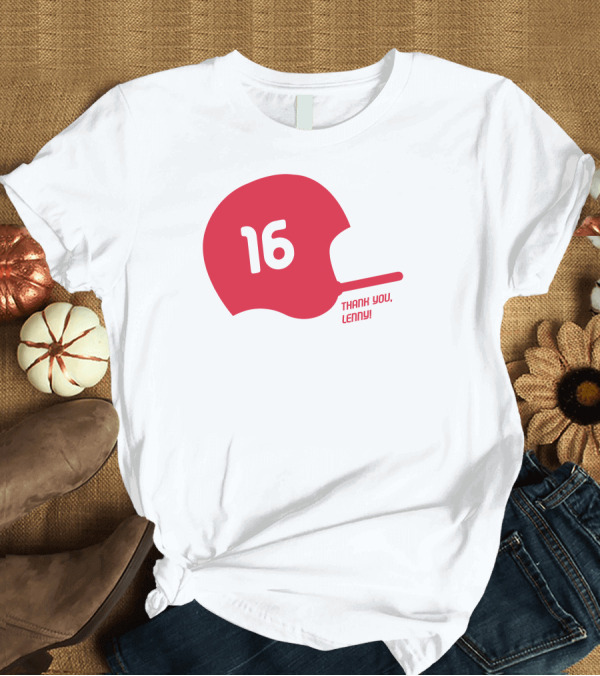 T-Shirt: 16 Thank You Lenny Football Helmet T-Shirt 16 Thank You Lenny Football Helmet T-Shirt