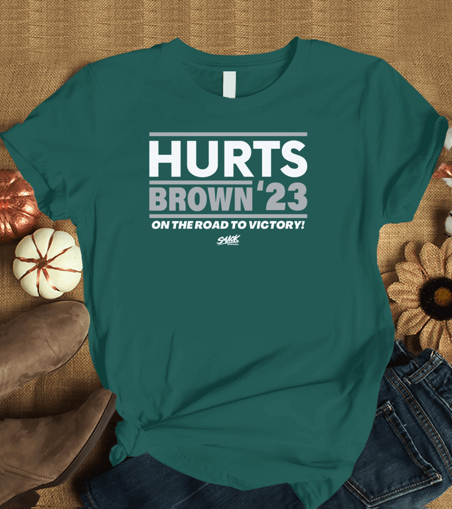 Hurts Brown '23 On The Road To Victory Smack T-Shirt