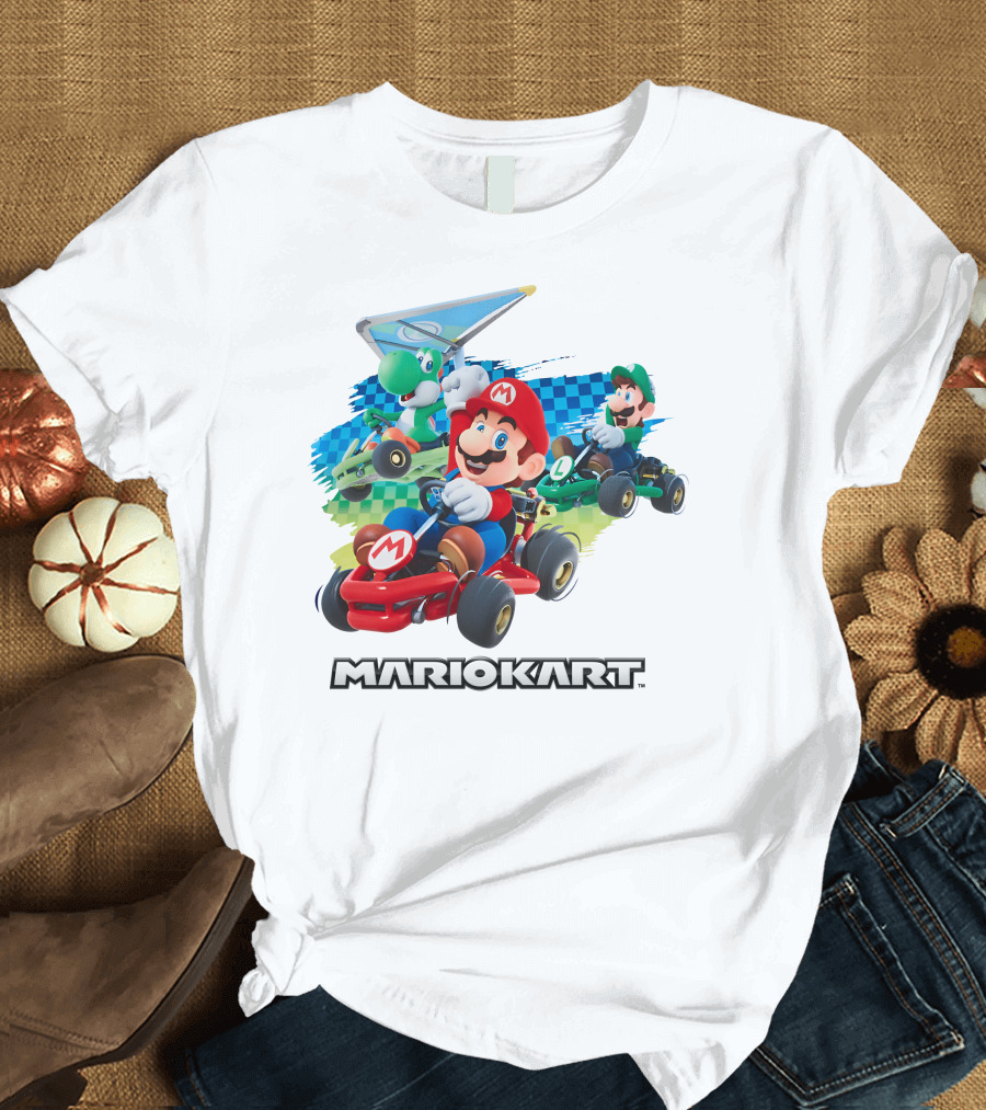 Leanbeefpatty Mariokart Characters Racing Luigi Yoshi Mario T-Shirt