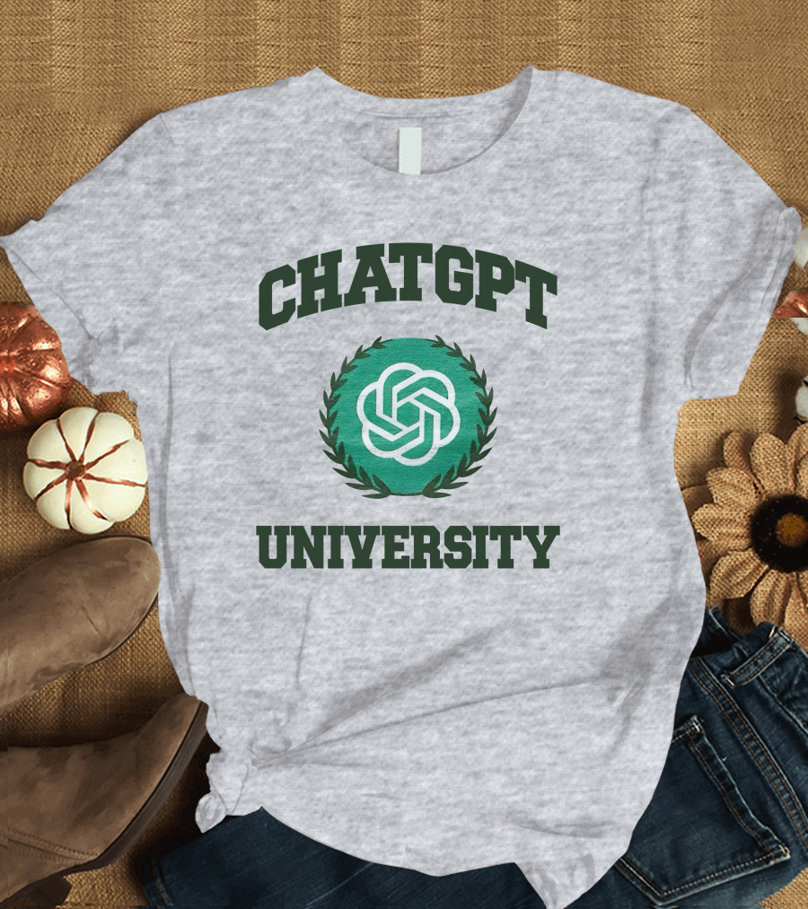 Shithead Steve Chatgpt University Laurel Emblem T-Shirt