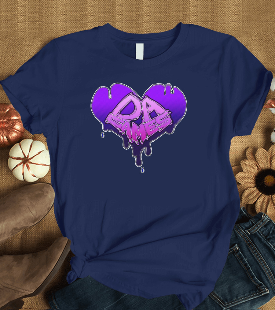 DA Games Purple Heart Valentine's Retro Gamer T-Shirt