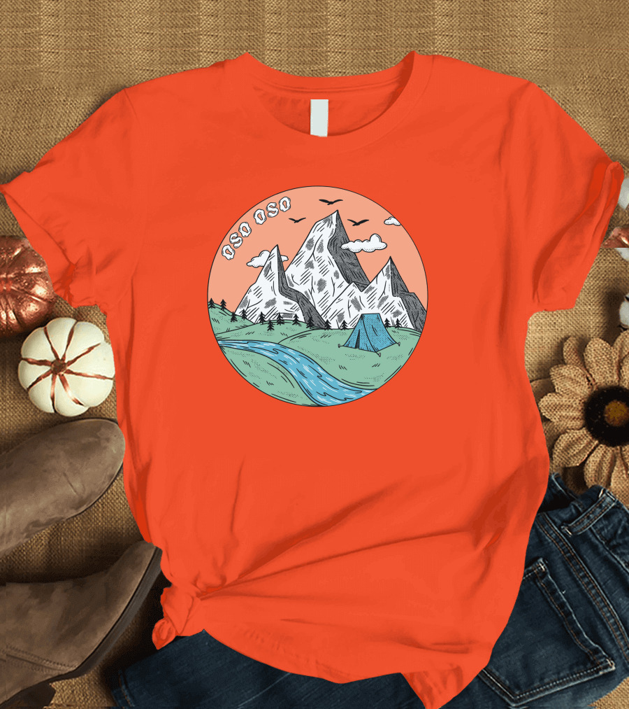 Christine Oso Oso River Tent Camping Mountains T-Shirt