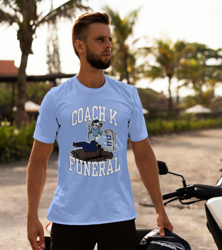 Coach K Funeral Barstoolbigcat March Game Dates Tombstone T-Shirt