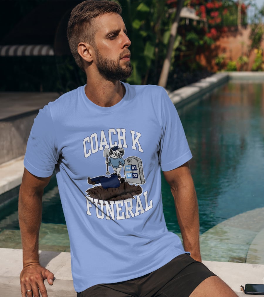 Coach K Funeral Barstoolbigcat March Game Dates Tombstone T-Shirt