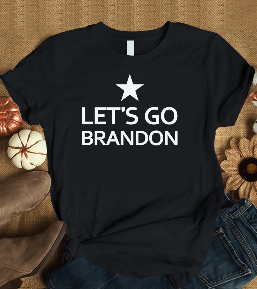 LET'S GO BRANDON Star Motif T-Shirt