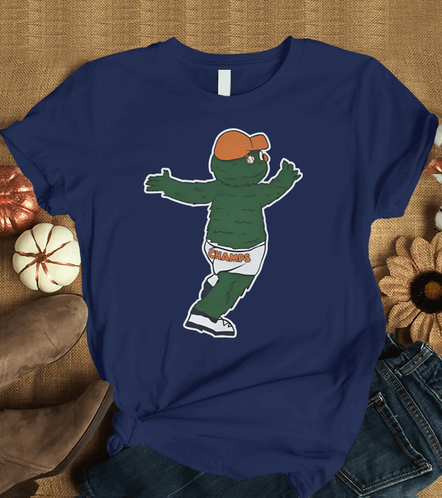 Streaking Champs Gator Mascot With Orange Cap and Shades T-Shirt