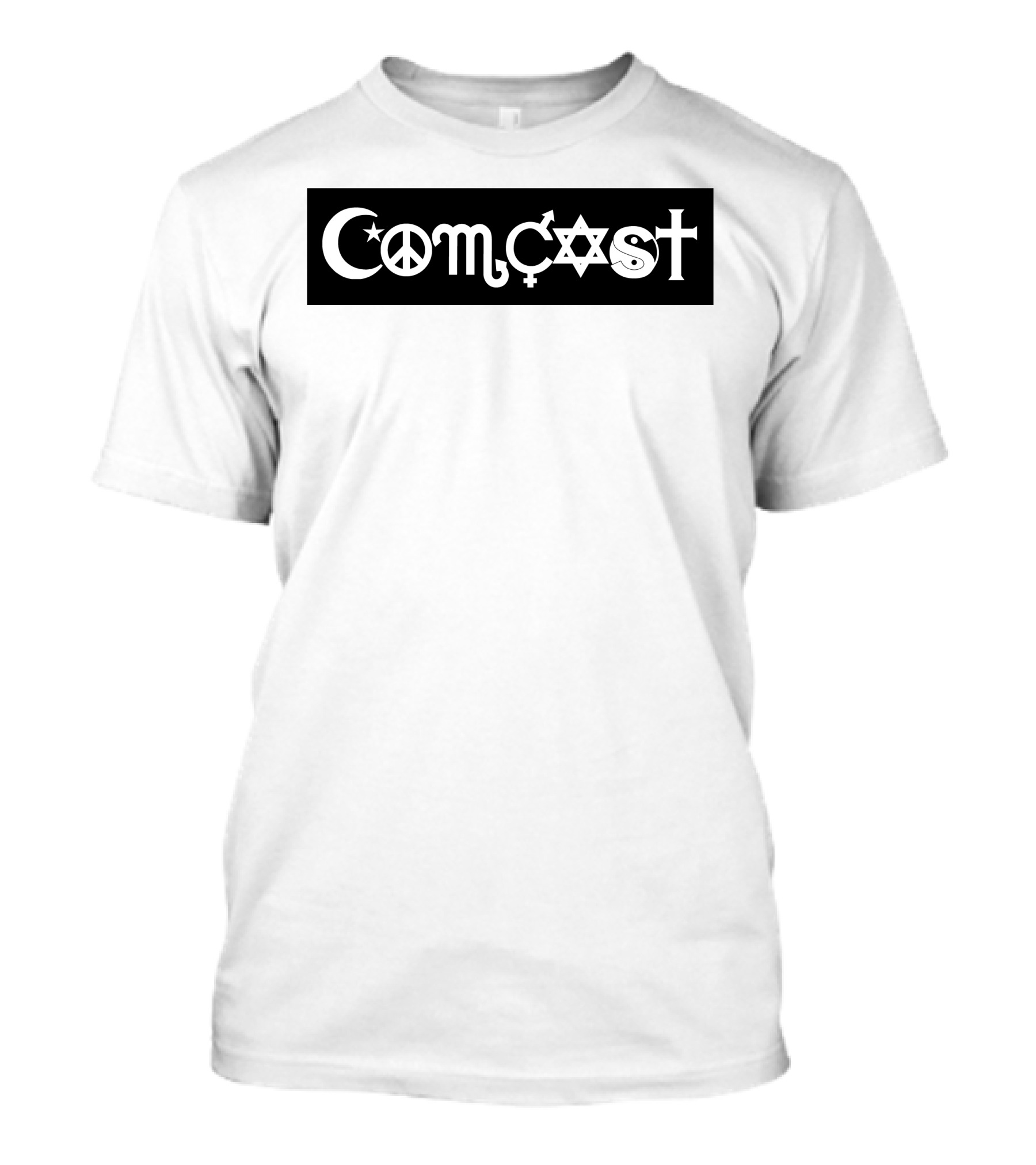 Comcast Peace Coexist Bumper Sticker T-Shirt