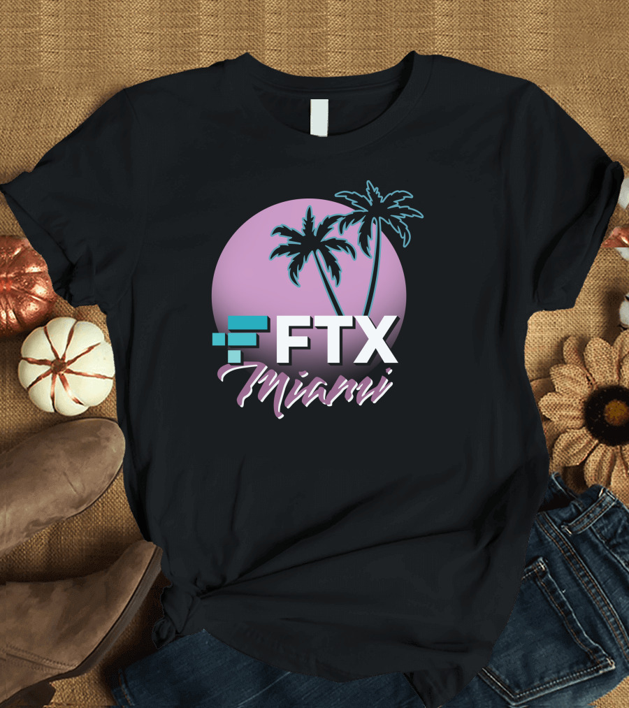 Dan Le Batard Show With Stugotz FTX Miami Palms Retro Sun T-Shirt