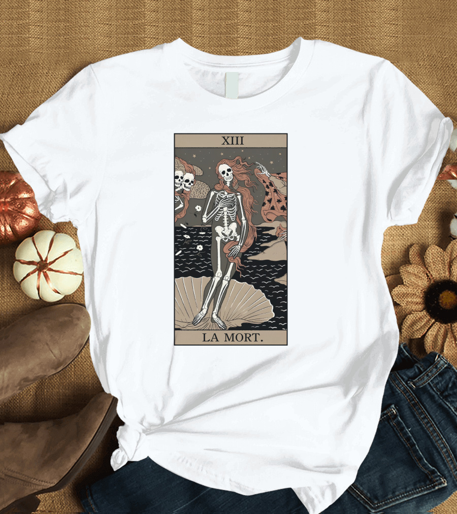 XIII La Mort Tarot Death of Venus Skeleton T-Shirt