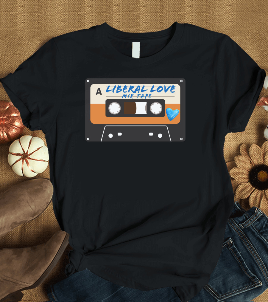 Liberal Love Mix Tape Cassette Heart T-Shirt