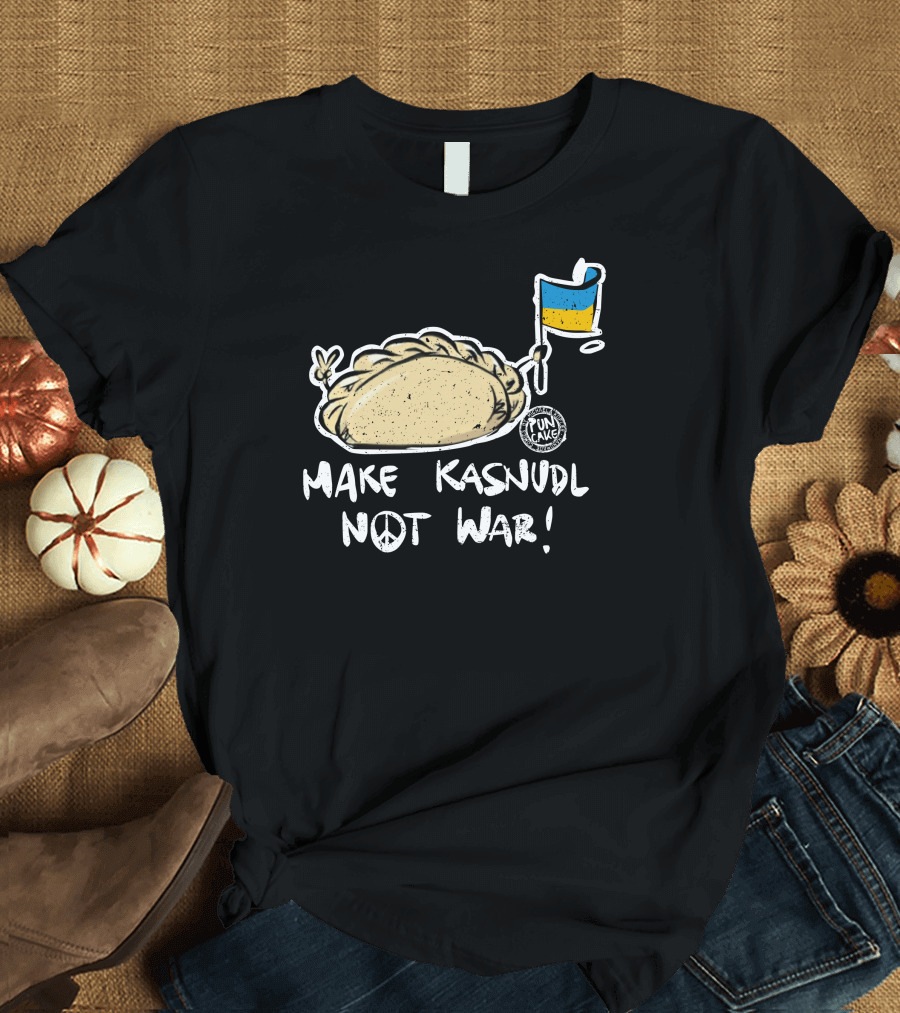 Make Kasnudl Not War Peace Symbol with Flag Icon by Pun Cake T-Shirt