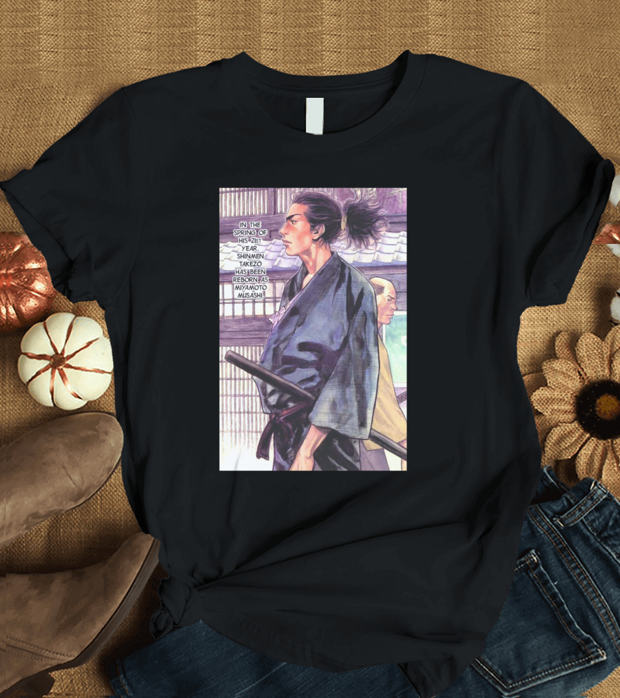 Miyamoto Musashi Rebirth Shimmen Takezo Manga Scene T-Shirt