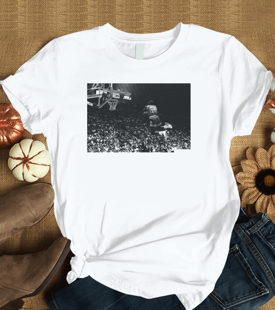 Jordan X Union Slam Dunk Iconic Basketball Moment T-Shirt