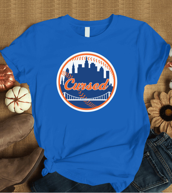 T-Shirt: Cursed Mets Baseball Skyline Bridge T-Shirt Cursed Mets Baseball Skyline Bridge T-Shirt