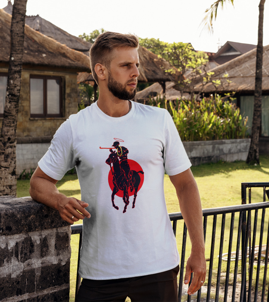Soto Asa Merch Polo Player Halo Red Circle T-Shirt