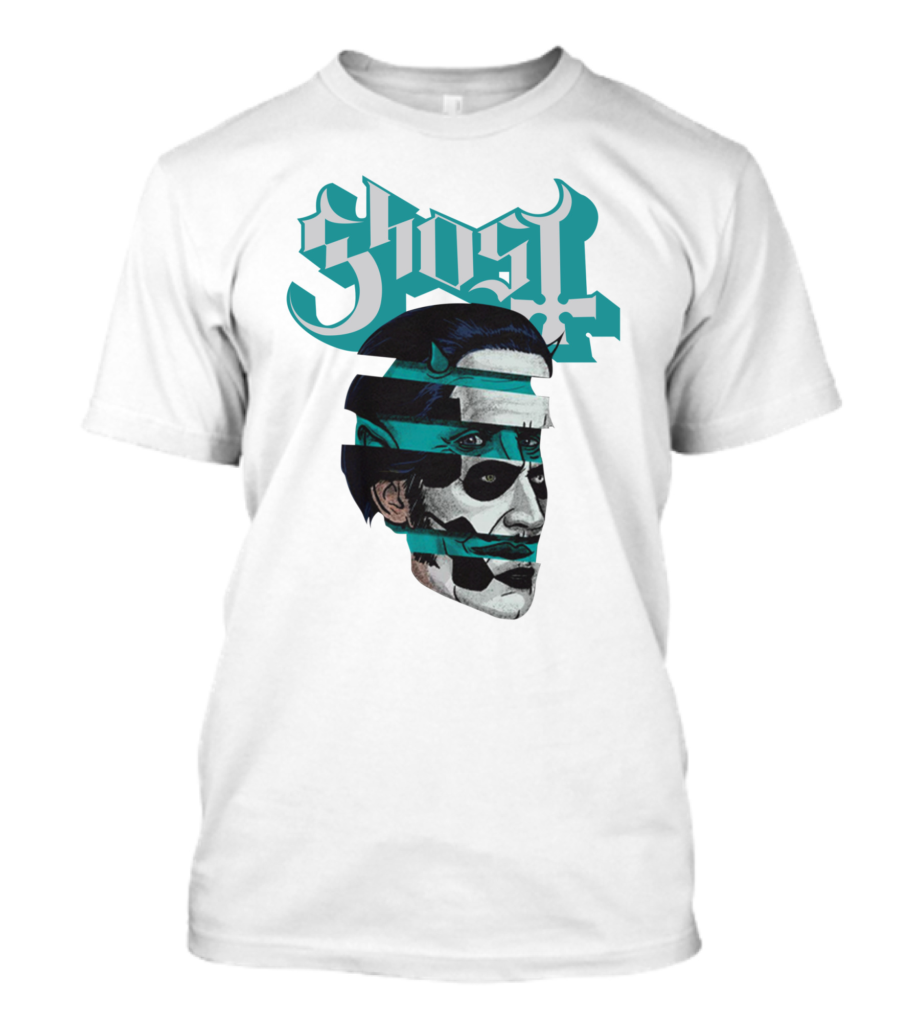 Ghost Band Fragmented Face T-Shirt