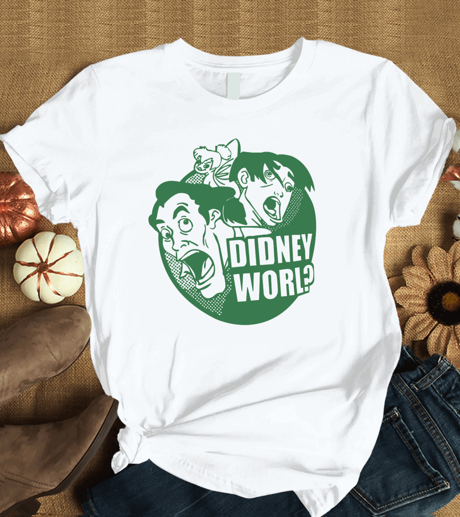 DIDNEY WORL Disney Parody Characters Reaction T-Shirt