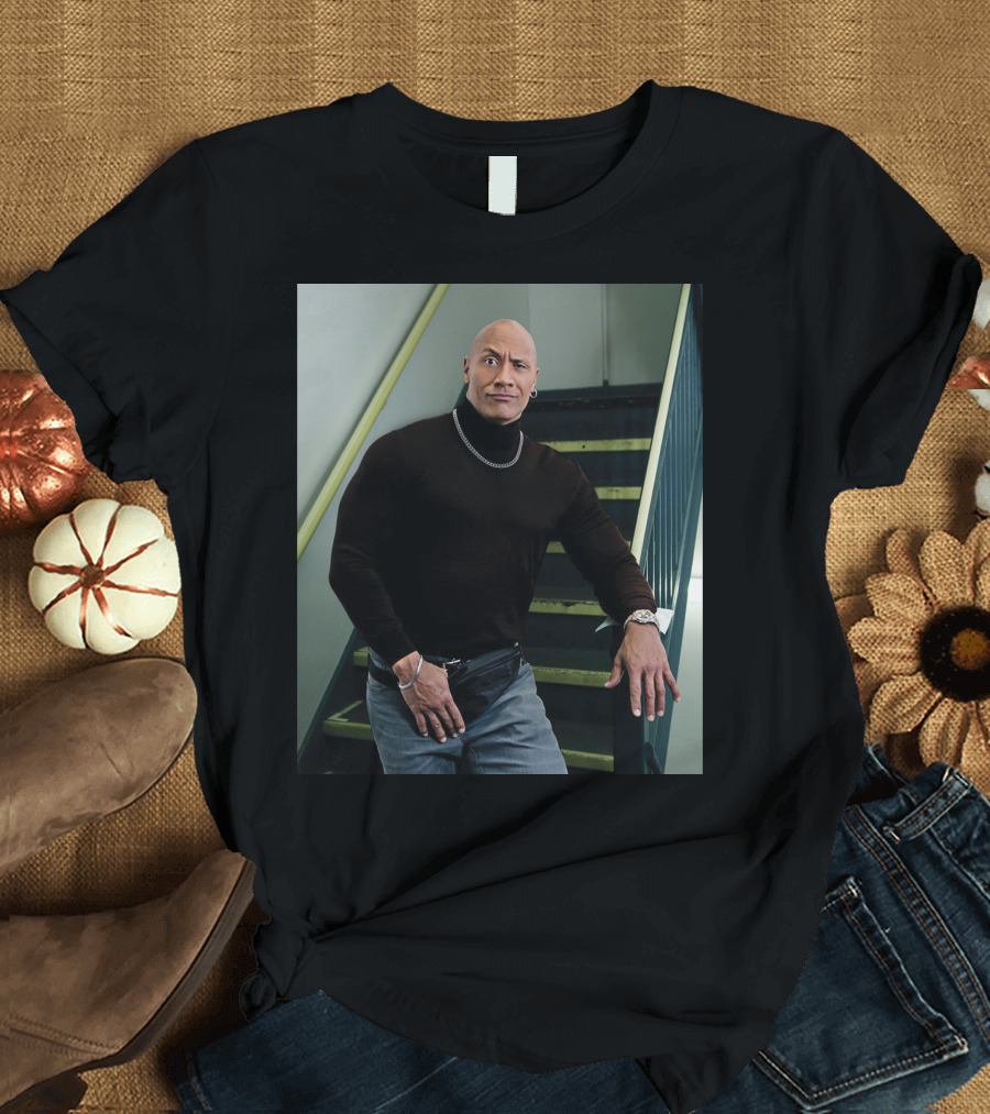 The Rock Iconic 90s Turtleneck Fanny Pack Look T-Shirt