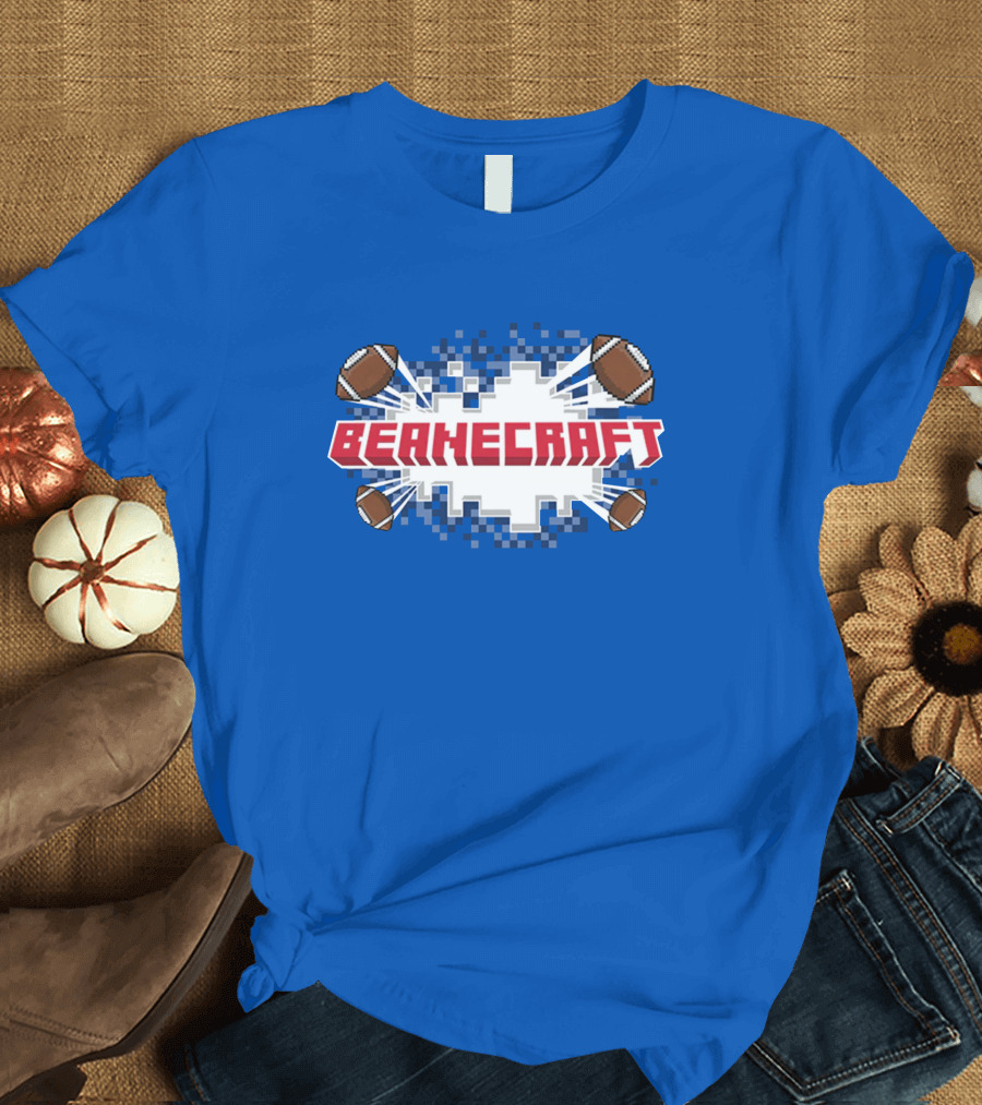 Beanecraft Pixel Style Football T-Shirt