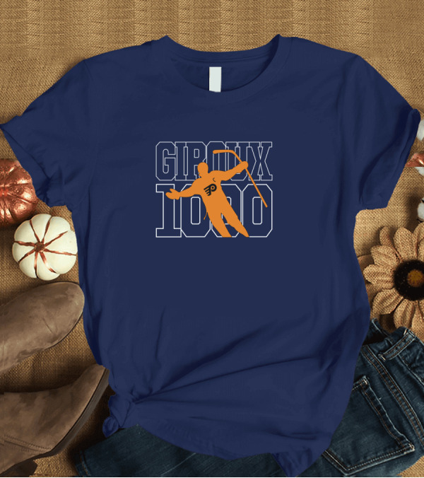 T-Shirt: Philadelphia Flyers GIROUX 1000 NHLFlyers Hockey Legend Claude Giroux T-Shirt Philadelphia Flyers GIROUX 1000 NHLFlyers Hockey Legend Claude Giroux T-Shirt