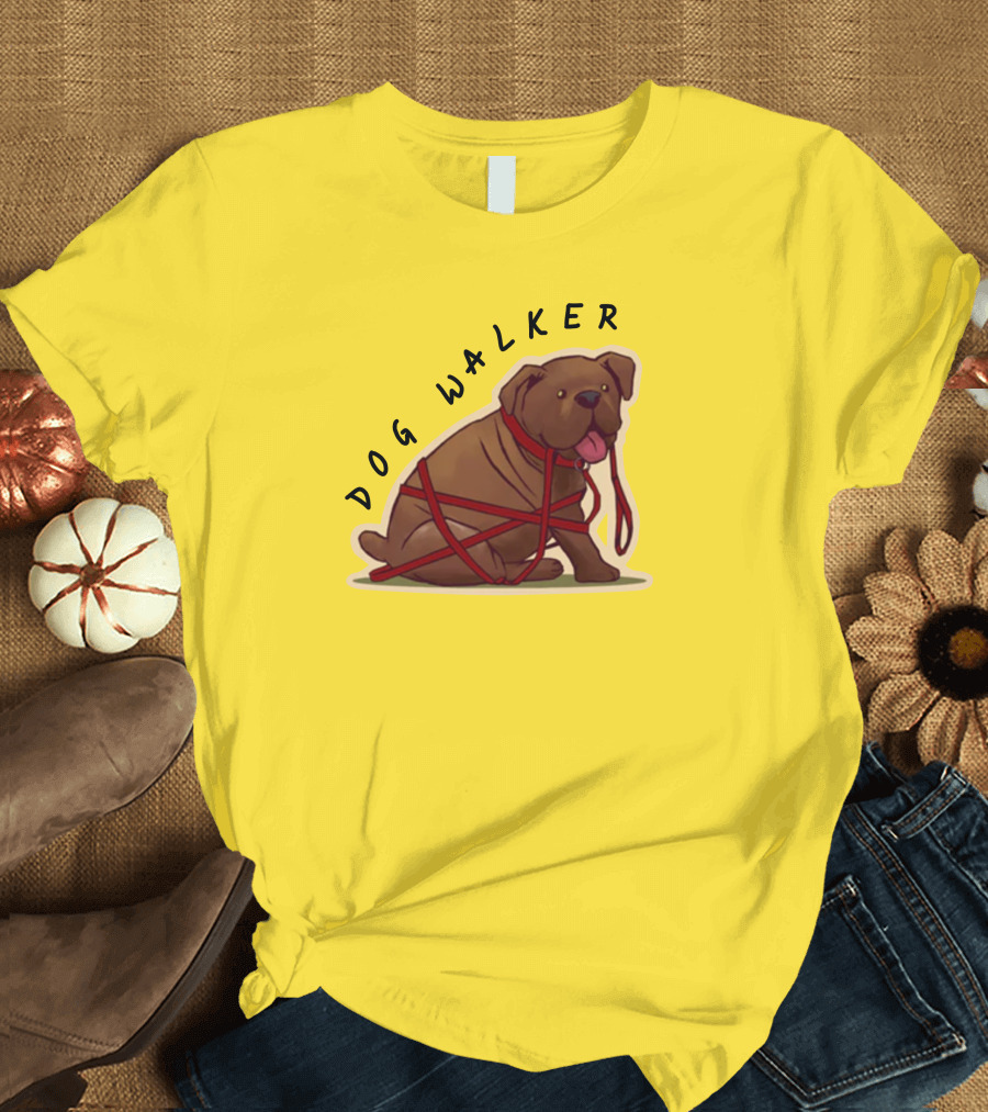 Dwight's Dog Walker Dead By Daylight Puppy Leash Wrapped T-Shirt