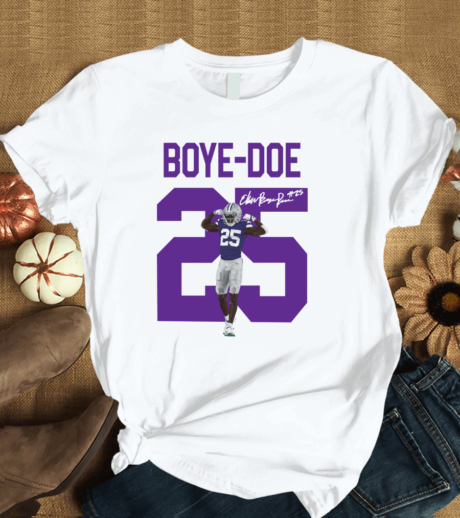 Boye-Doe 25 Signature and Purple Athlete T-Shirt