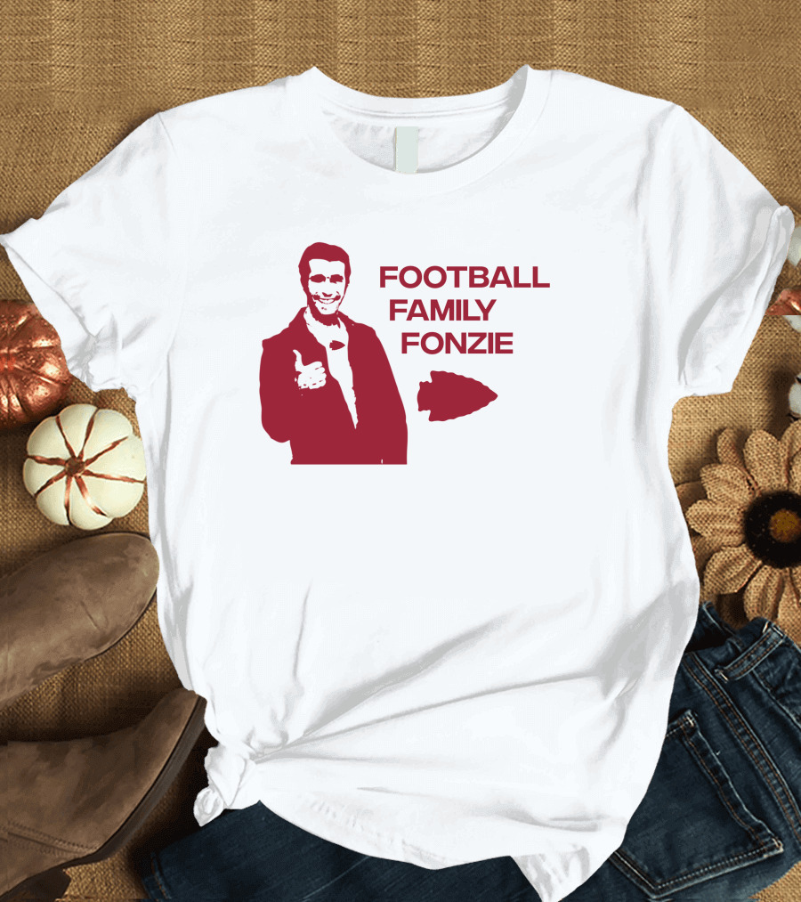 Travis Kelce Football Family Fonzie Chiefs Arrowhead T-Shirt