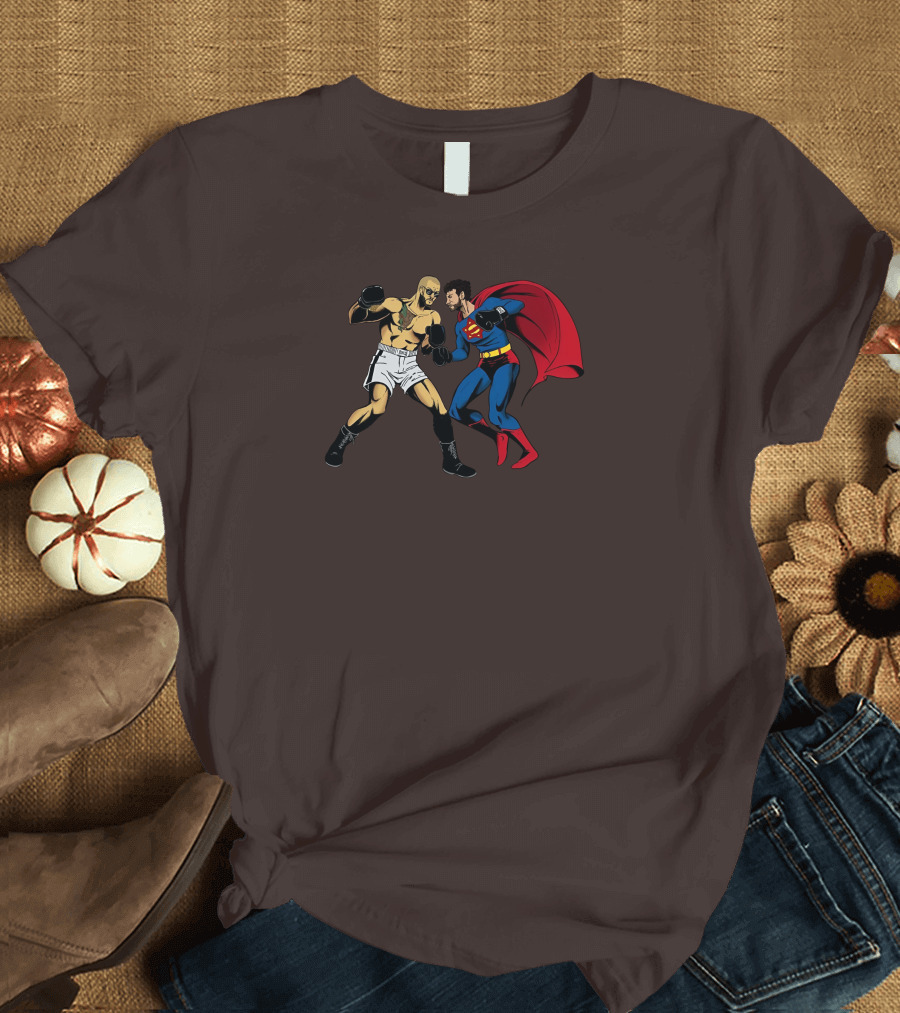 Adin Vs. Top Cartoon Boxer Superhero Confrontation T-Shirt