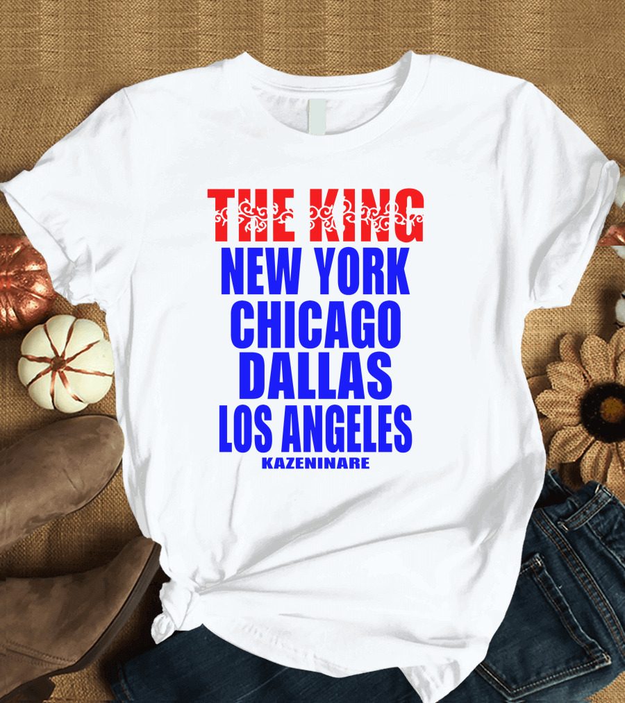 Minoru Suzuki The King New York Chicago Dallas Los Angeles Kazeninare NJPW1972 Shop T-Shirt