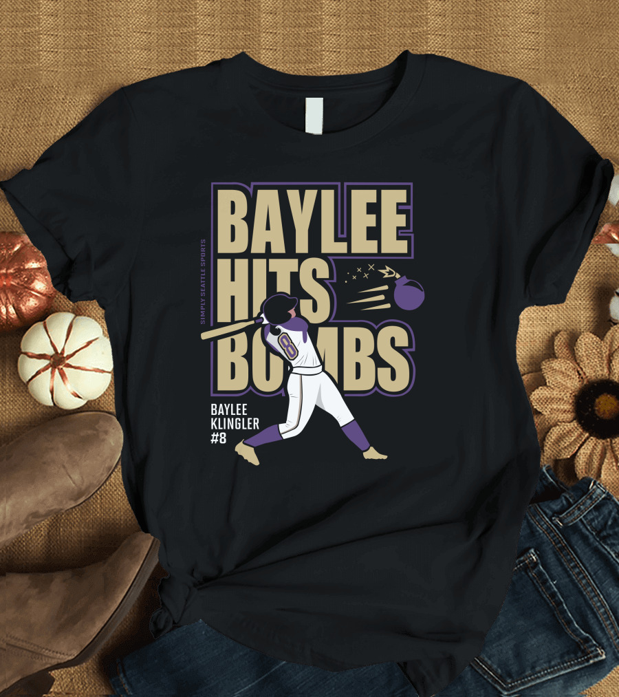 Baylee Hits Bombs Baylee Klingler #8 Samvy Seattle Sports T-Shirt