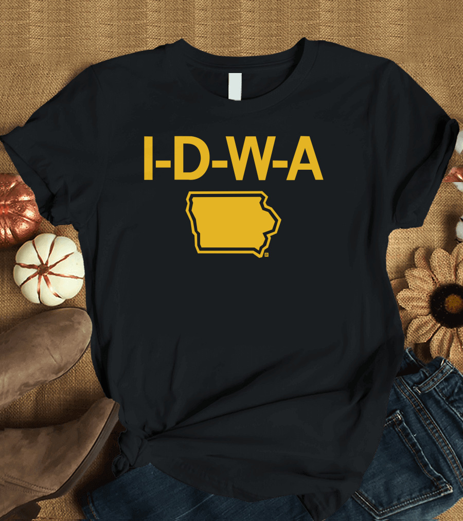 IDWA Yellow Iowa Outline T-Shirt