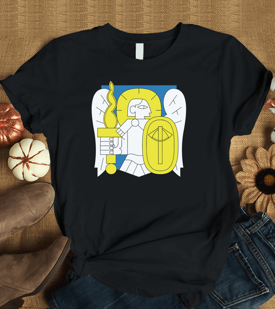 Kyiv Archangel with Torch and Shield Iconic T-Shirt
