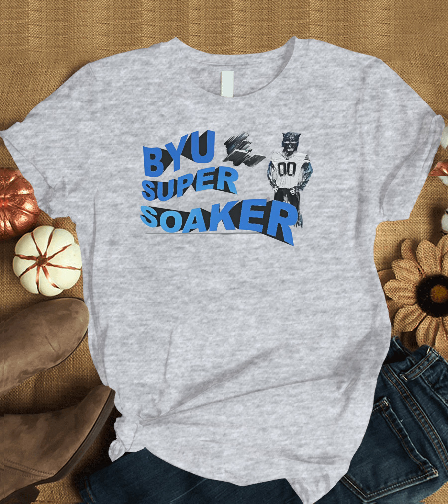 BYU Super Soaker Wildcat Jersey 00 Blue Motion T-Shirt