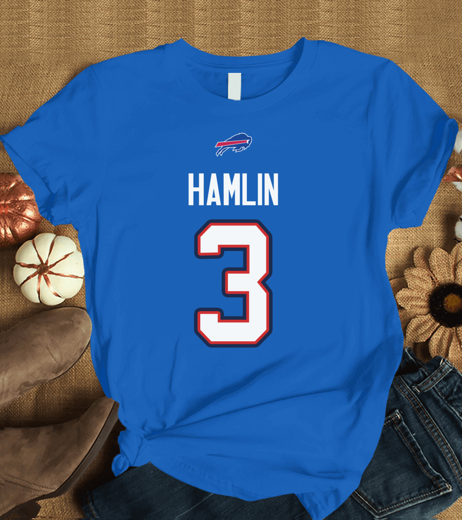 Damar Hamlin 3 Buffalo Bills T-Shirt