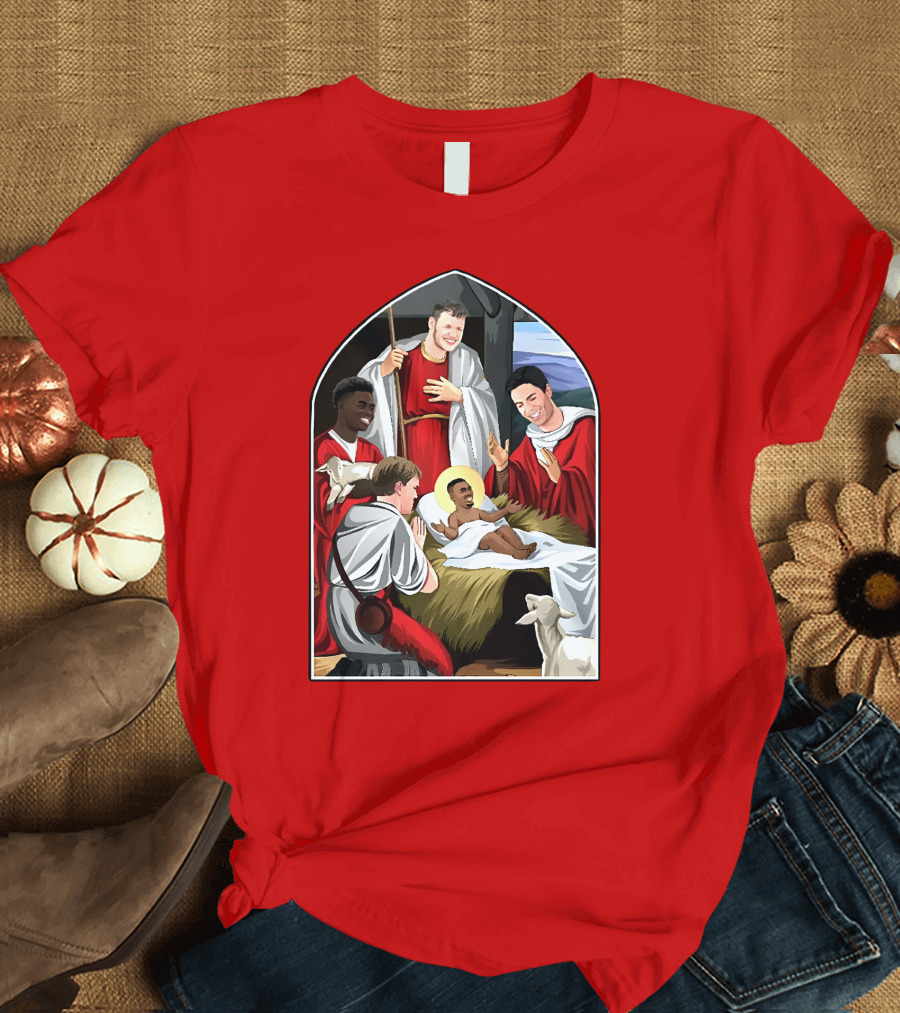 Arsenal Football Nativity Scene Christmas Jumper T-Shirt