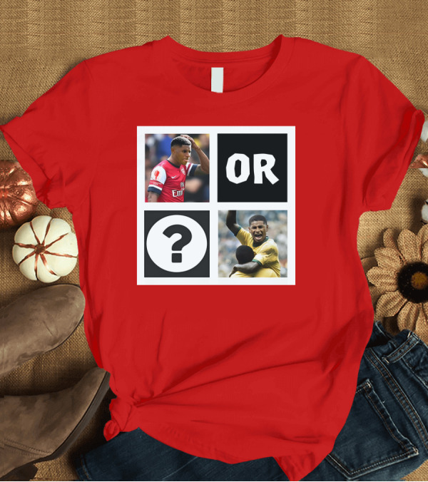 T-Shirt: Redmancdesigns Walcott Or Pele Soccer Icons Question Mark Retro Combo T-Shirt Redmancdesigns Walcott Or Pele Soccer Icons Question Mark Retro Combo T-Shirt