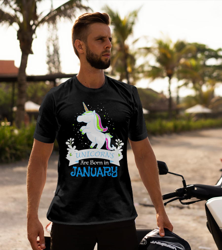 Christmas Unicorns Are Born In January T-Shirt