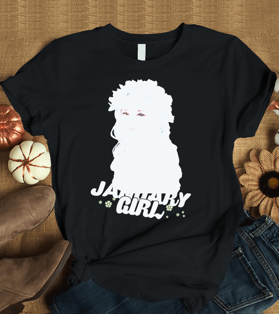 January Girl Floral Birthday T-Shirt