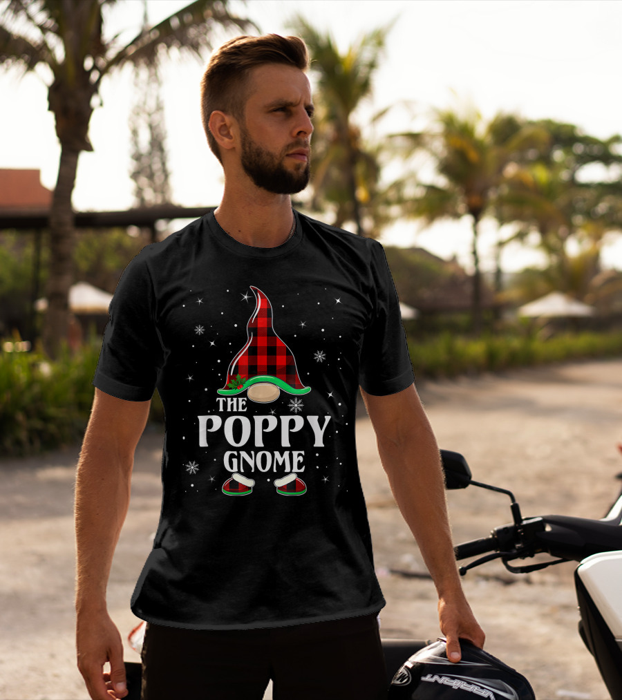 The Poppy Gnome Buffalo Plaid Christmas T-Shirt