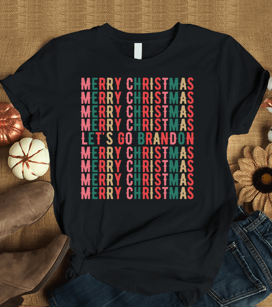 Merry Christmas Let's Go Brandon Conservative Anti-Biden T-Shirt